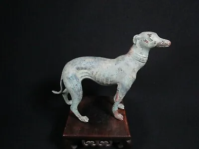 £65.97 • Buy Vintage Bronze Greyhound Whippet  Dog Figurine Sculpture 