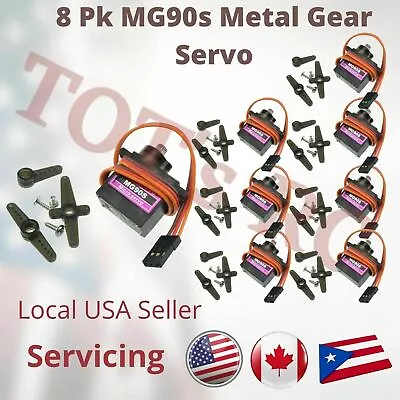 8x MG90s TREX 450 9g Micro Servo Motor  RC Heli Car Rc Airplane Rc Boat Robotics • $19.69