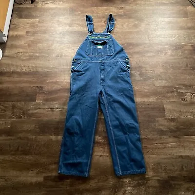 $26.99 • Buy Liberty Overalls Mens 38 Blue Denim Jean Bib Workwear Cotton Pockets Farm 38x28