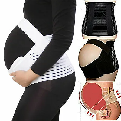 Pregnancy Maternity Belt Lumbar Back Support Waist Band Belly Bump Brace Strap • £10.99