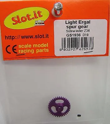 $8.99 • Buy Slot It Sigs1936 36 Tooth Sidewinder Spur Gear 3/32  New 1/32 Slot Car Part