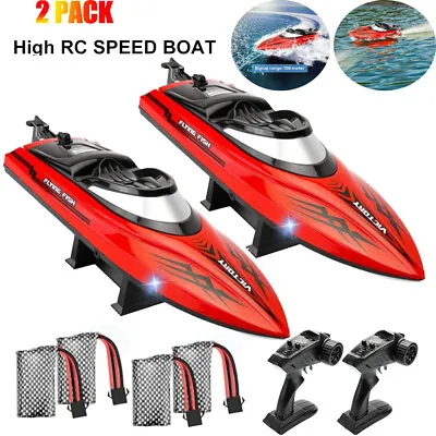 2Pcs 2.4GHz High Speed 20KM/H RC Boat Remote Controlled Racing Boat Ship Boat • $139.91