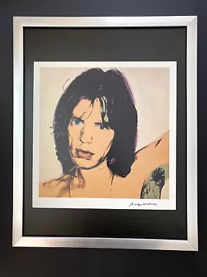 Andy Warhol | Vintage 1984 Mick Jagger Print Signed | Mounted And Framed! • $169