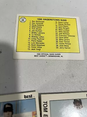 1990 Official Suns Hagerstown Suns Complete Set 30 Cards Including Mascot/list • $7.99