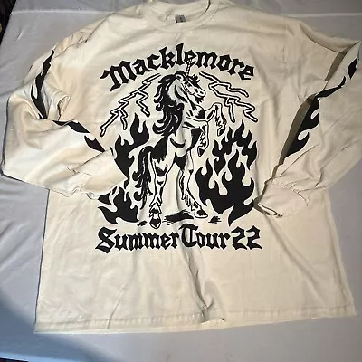 NEW Macklemore Summer Tour 2022 Long Sleeve T-Shirt Double Sided Large L Tan • $25