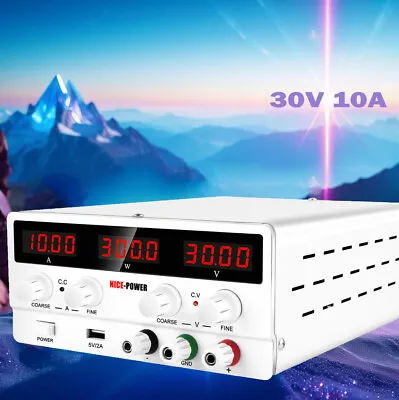 DC Lab Power Supply Adjustable 30V 10A Programmable Bench Power Source US Plug • $62.99