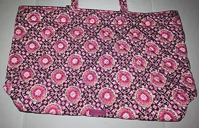 Vera Bradley ICONIC GRAND TOTE REVERSIBLE Raspberry Medallion #28032-N71 NWT • $68.99