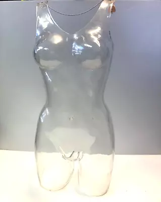 Female Mannequin Half Body Torso Form Display Clear High Quality Acrylic Used • £19.99