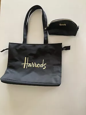 Harrods Tote Bag And Cosmetic Bag Duo • $40