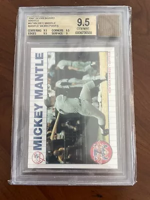 1997 Scoreboard #67 MICKEY MANTLE WORN PANTS Yankees GEM MINT 9.5 • $75