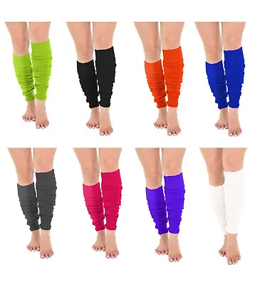 Ladies Assorted Neon Flourescent Leg Warmers Dance Wear 80s Party Colourful Warm • £3.99