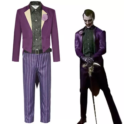 Batman Joker Cosplay Costume Festival Tuxedo Halloween Purple Suit Pants M-PLUS • $89.90