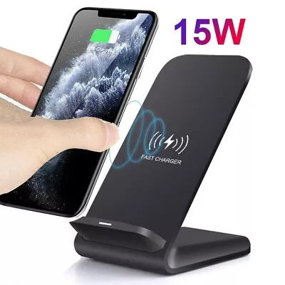 15W Fast Wireless Charger Dock Charging Station For IPhone 14 13 12 /Samsung S21 • £10.99