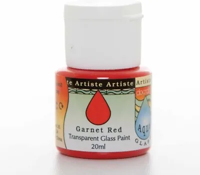 £4.49 • Buy Artiste / Aquaglass Transparent Glass Paint / Garnet Red / 20ml