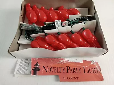 Vintage Plastic Lobster Party 10 Lights New Blow Mold Style Tested • $12.99