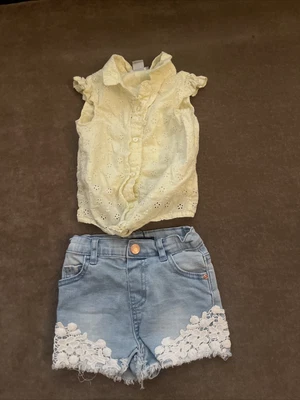 £2 • Buy PRIMARK Shorts And Top Outfit 18-24 Months