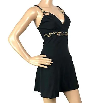 Women's Black Mexico Riviera Maya Wrap Mini Dress/Swimsuit Coverup Size Small • $10