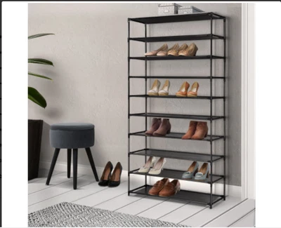 $29.41 • Buy Artiss Shoe Rack 10 Tier Shelves Shoes Cabinet Storage 50 Pairs Steel Stand