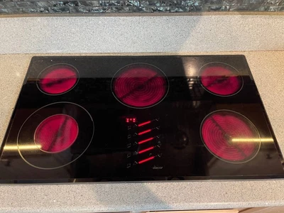 $125 • Buy DACOR 36  Electric Cooktop 5 Burner Used ETT3658