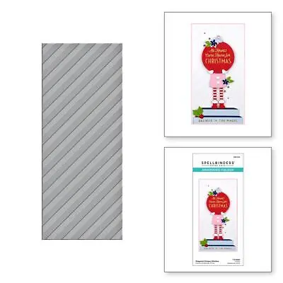 £6.43 • Buy Spellbinders - Diagonal Stripes Slimline Embossing Folder (SES-024)