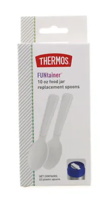 Thermos FUNtainer Food Jar Replacement Spoons - White 2 Pieces • $5.99