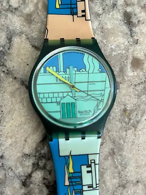 Vintage SWATCH METROSCAPE WATCH Needs New Battery & Watch Band • $10.99