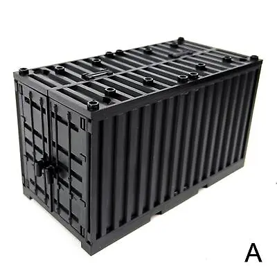 $11.30 • Buy Black Cargo Shipping Container For Toy Brick Building Blocks Mini Military Fi U6