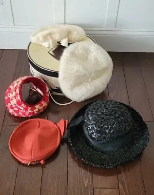 Lot Of (5) Vintage 1950s 1980's 1960s Women's Hats Berets Fur Felt Knit  • $39.99