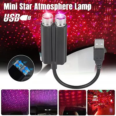 $9.29 • Buy USB Car Interior Room LED Star Light Atmosphere Starry Sky Night Projector Lamp