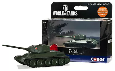 Corgi World Of Tanks T-34  Fit To Box  Scale Diecast Metal Tank WT91208 • $12.99