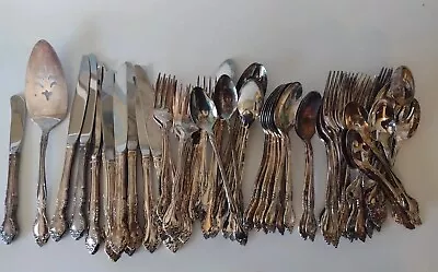 $125 • Buy Vintage Oneida Community Plate Silverware Silver Flatwear Set 71 Pieces