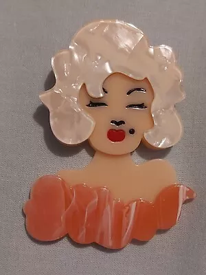 Marilyn Monroe Modern Acrylic Brooch Costume Jewellery  • $9.85