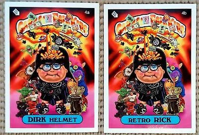 LOT Of 2: DIRK HELMET & RETRO RICK GARBAGE FAIL KIDS Stickers GPK ART VERY RARE! • £136.53