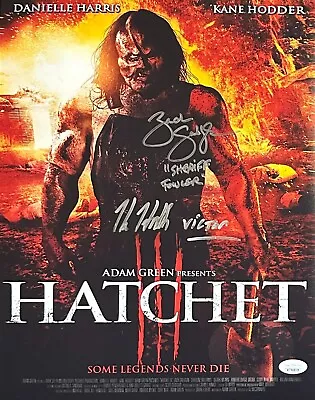 Kane Hodder Zach Galligan Autographed Inscribed 11x14 Photo Hatchet JSA COA • $119.99