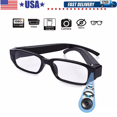 HD 1080P Outdoor Sports Recorder Video Camcorder Eyewear Glasses Hidden Camera • $24.50