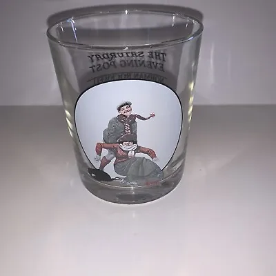 Vintage Saturday Evening Post Norman Rockwell Glass Skaters  • $9