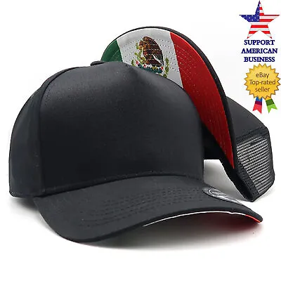 Mens Snapback Hat Hecho En Mexico Baseball Cap Mexican Flag Trucker Mesh Caps • $11.99