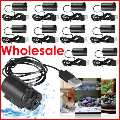 Water Pump Mini Mute Submersible USB 5V 1M Cable Garden Fountain Tool Fish Tank • $6.19