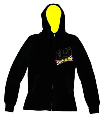 Men’s Black Motorbike MotoGP Hoodie Jumper Valentino Rossi VR46 Cal Crutchlow 35 • £24.99