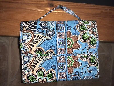Vera Bradley Bali Blue Organizer  Floral Quilted Zip Pockets Free Shiping • $15