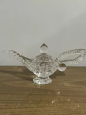 Disney Waterford Crystal Aladdin Etched Genie Lamp • $235