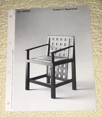 £19.40 • Buy Atelier International Salesman Ad Page-Charles Mackintosh Chair Printed In Italy