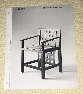 Atelier International Salesman Ad Page-Charles Mackintosh Chair Printed In Italy • £18.99