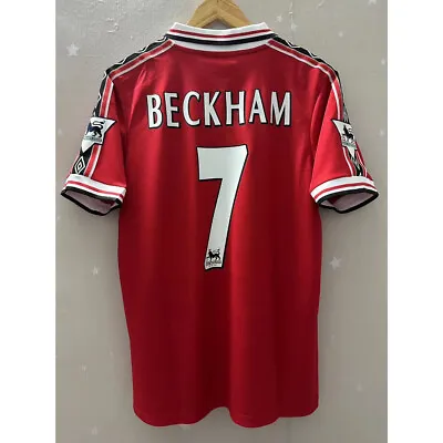 Manchester United 1998 Home Jersey David Beckham Shirt #7 Retro Jersey • $72.99