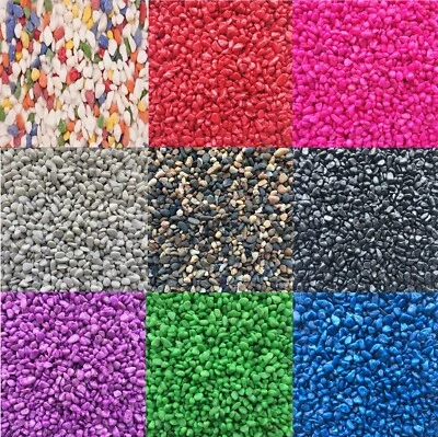 £64.99 • Buy Aquarium Fish Tank Gravel Stones Substrate Coloured And Natural 2/10/20/40kgs