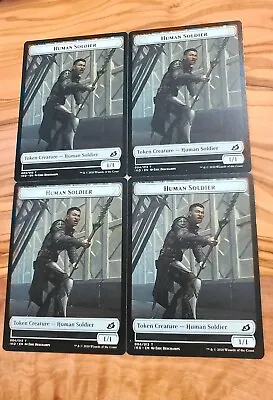 4x HUMAN SOLDIER Token X4 ~ MTG Magic The Gathering  • $1.50