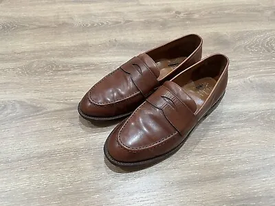 J. Crew Ludlow 10.5 D British Tan Brown Goodyear Welt Penny Loafer Dress Shoes • $50.99