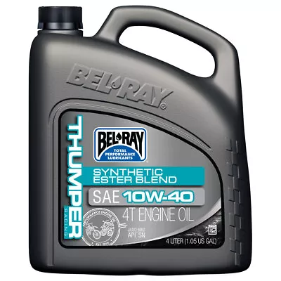 Bel-Ray Thumper Racing Synthetic Blend 4-Stroke Motor Oil 10W-40 4 Liter • $47.16