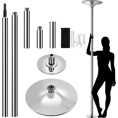 $109.99 • Buy Professional Stripper Pole Spinning Static Dancing Pole 45mm Dance Pole,Silver