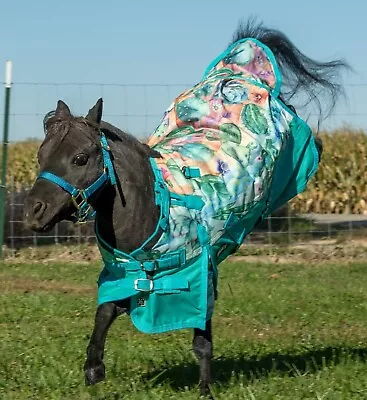 Miniature Horse Heavy Winter Turnout Blanket - 1200D - 36 -51  - Cactus Print • $65.50